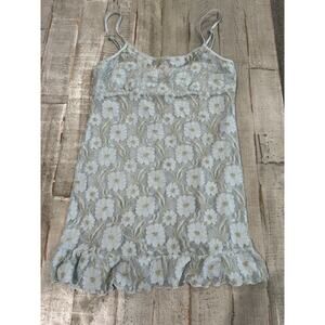 Victoria's Secret Angels Mesh Babydoll Nightgown Slip MEDIUM Sheer Floral